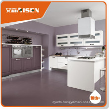 High Quality wooden kitchen cabinet Wooden color PVC membrane kitchen